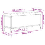 vidaXL Úložná lavička čierna 102x42x45 cm kompozitné drevo – Obrázok 10