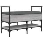 vidaXL Lavička na topánky sivá sonoma 85,5x42x57,5 cm kompozitné drevo – Obrázok 2