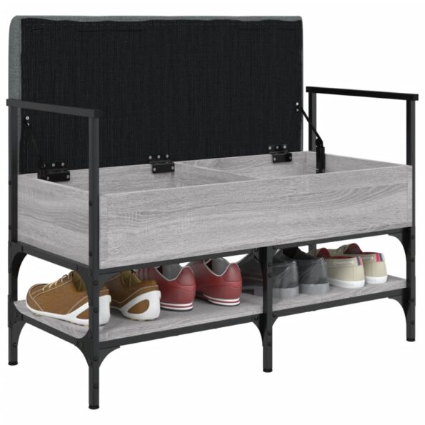 vidaXL Lavička na topánky sivá sonoma 85,5x42x57,5 cm kompozitné drevo – Obrázok 4