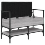 vidaXL Lavička na topánky sivá sonoma 85,5x42x57,5 cm kompozitné drevo – Obrázok 5