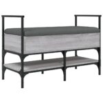 vidaXL Lavička na topánky sivá sonoma 85,5x42x57,5 cm kompozitné drevo – Obrázok 8