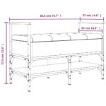 vidaXL Lavička na topánky sivá sonoma 85,5x42x57,5 cm kompozitné drevo – Obrázok 11