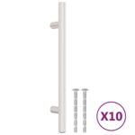 vidaXL Rukoväte na skrinku 10 ks strieborné 128 mm nehrdzavejúca oceľ – Obrázok 2