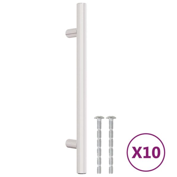 vidaXL Rukoväte na skrinku 10 ks strieborné 128 mm nehrdzavejúca oceľ – Obrázok 2