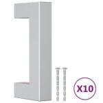 vidaXL Rukoväte na skrinku 10 ks strieborné 64 mm nehrdzavejúca oceľ – Obrázok 2