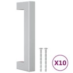 vidaXL Rukoväte na skrinku 10 ks strieborné 96 mm nehrdzavejúca oceľ – Obrázok 2