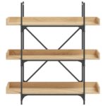 vidaXL Knižnica 3 police dub sonoma 100x33x108,5 cm kompozitné drevo – Obrázok 4
