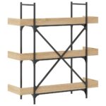 vidaXL Knižnica 3 police dub sonoma 100x33x108,5 cm kompozitné drevo – Obrázok 6