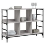 vidaXL Komoda sivá sonoma 102x32x73,5 cm kompozitné drevo – Obrázok 3