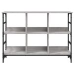vidaXL Komoda sivá sonoma 102x32x73,5 cm kompozitné drevo – Obrázok 4