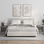 vidaXL Nočné skrinky sklenené dvierka 2 ks betónovo sivé 35x37x42 cm – Obrázok 3