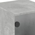 vidaXL Nočné skrinky sklenené dvierka 2 ks betónovo sivé 35x37x42 cm – Obrázok 10