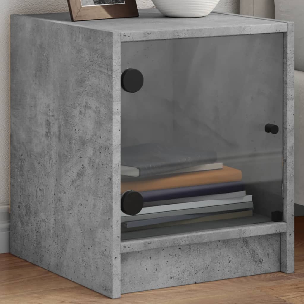 VXL8721012213005_m_en_hd_1.jpg vidaXL Nočné skrinky sklenené dvierka 2 ks betónovo sivé 35x37x42 cm – Obrázok 1