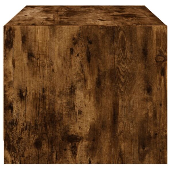 vidaXL Konferenčný stolík sklenené dvierka dymový dub 68x50x42 cm – Obrázok 7