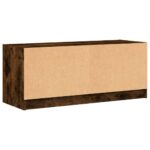 vidaXL TV skrinka so sklenenými dvierkami dymový dub 102x37x42 cm – Obrázok 8