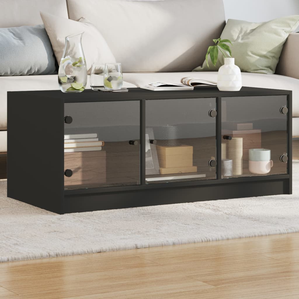 VXL8721012213647_m_en_hd_1.jpg vidaXL Konferenčný stolík so sklenenými dvierkami čierny 102x50x42 cm – Obrázok 1