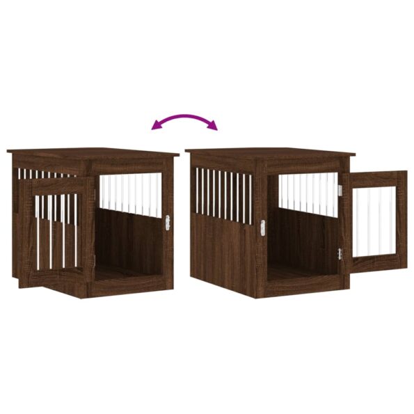 vidaXL Nábytková prepravka pre psa hnedý dub 55x75x65 cm kompoz. drevo – Obrázok 10