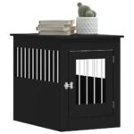 vidaXL Nábytková prepravka pre psa čierna 55x80x68 cm kompozitné drevo – Obrázok 4