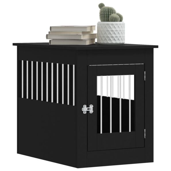vidaXL Nábytková prepravka pre psa čierna 55x80x68 cm kompozitné drevo – Obrázok 4