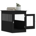 vidaXL Nábytková prepravka pre psa čierna 55x80x68 cm kompozitné drevo – Obrázok 5
