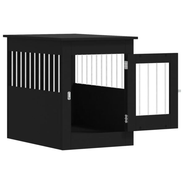 vidaXL Nábytková prepravka pre psa čierna 55x80x68 cm kompozitné drevo – Obrázok 6