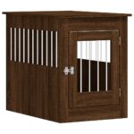 vidaXL Nábytková prepravka pre psa hnedý dub 55x80x68 cm kompoz. drevo – Obrázok 2