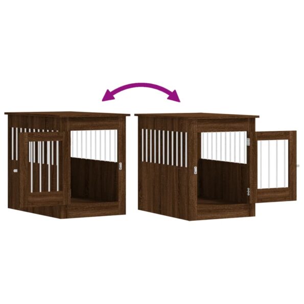 vidaXL Nábytková prepravka pre psa hnedý dub 55x80x68 cm kompoz. drevo – Obrázok 10