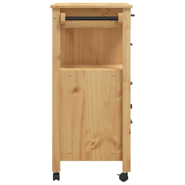 vidaXL Kuchynský vozík MONZA 84x40x88,5 cm borovicový masív – Obrázok 6