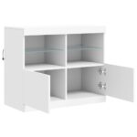 vidaXL Komoda s LED svetlami biela 81x37x67 cm – Obrázok 7