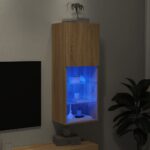vidaXL TV skrinka s LED svetlami dub sonoma 40,5x30x102 cm – Obrázok 5