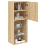 vidaXL TV skrinka s LED svetlami dub sonoma 40,5x30x102 cm – Obrázok 6