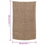 vidaXL Jutové vrecia 5 ks 60x105 cm 100 % juta 220 g/m² – Obrázok 7