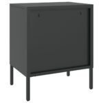 vidaXL Nočné stolíky čierne 50x35x60 cm sklo a oceľ – Obrázok 6