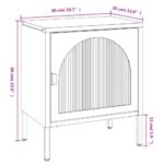 vidaXL Nočné stolíky čierne 50x35x60 cm sklo a oceľ – Obrázok 8