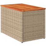 vidaXL Záhradné príručné stolíky 2ks béžové 55x34x37cm polyratan masív – Obrázok 5