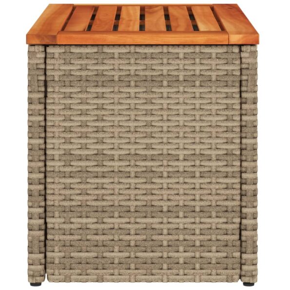 vidaXL Záhradné príručné stolíky 2ks béžové 55x34x37cm polyratan masív – Obrázok 7