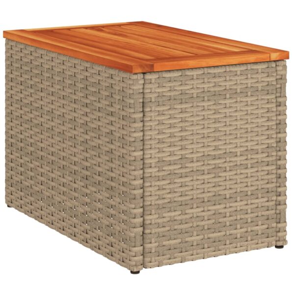 vidaXL Záhradné príručné stolíky 2ks béžové 55x34x37cm polyratan masív – Obrázok 8