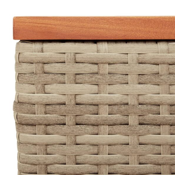 vidaXL Záhradné príručné stolíky 2ks béžové 55x34x37cm polyratan masív – Obrázok 9