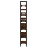vidaXL Knižnica hnedý dub 155,5x24x166,5 cm kompozitné drevo – Obrázok 6