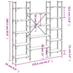 vidaXL Knižnica hnedý dub 155,5x24x166,5 cm kompozitné drevo – Obrázok 10