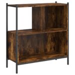 vidaXL Knižnica dymový dub 72x28x77,5 cm kompozitné drevo – Obrázok 2
