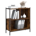vidaXL Knižnica dymový dub 72x28x77,5 cm kompozitné drevo – Obrázok 4
