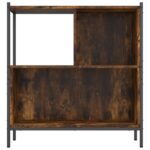 vidaXL Knižnica dymový dub 72x28x77,5 cm kompozitné drevo – Obrázok 5