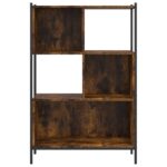vidaXL Knižnica dymový dub 72x28x109 cm kompozitné drevo – Obrázok 5