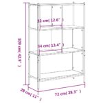 vidaXL Knižnica dymový dub 72x28x109 cm kompozitné drevo – Obrázok 11