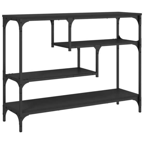 vidaXL Konzolový stolík čierny 100x30x75 cm kompozitné drevo – Obrázok 2
