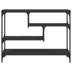 vidaXL Konzolový stolík čierny 100x30x75 cm kompozitné drevo – Obrázok 5