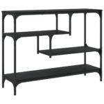 vidaXL Konzolový stolík čierny 100x30x75 cm kompozitné drevo – Obrázok 7