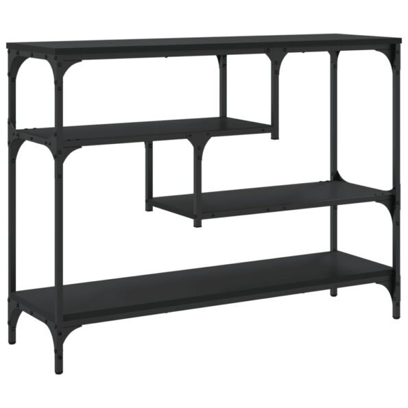 vidaXL Konzolový stolík čierny 100x30x75 cm kompozitné drevo – Obrázok 7