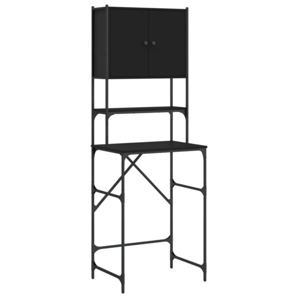 vidaXL Skrinka na práčku čierna 68x48,5x194 cm – Obrázok 2